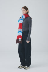 カラーストライプマフラー / Color Stripe Muffler [Red]