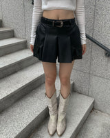 レザーカーゴスカートパンツ