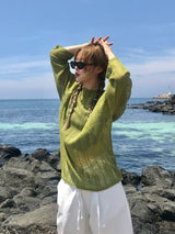 Summer punching knit 