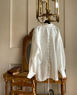 [自主製作] [Restock] サベージアイレットバルーンシャツ/ Savage Eyelet Balloon Shirt (2 color)
