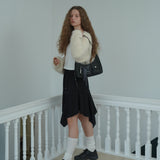 Ribbon hobo bag_black