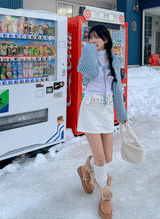 ベルアイレットベルトコーデュロイミニスカート