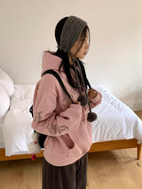 [Brushed lining] Restin overfit hooded t-shirt