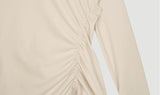 ギャザーラインポイントロゴTシャツ / HIDE Shirring Top (4606078517366)