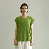 テールヤーンベスト/TAIL YARN VEST (GREEN)