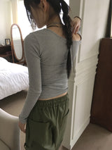 [SET] Signal Layered Tank Top One Shoulder T-Shirt