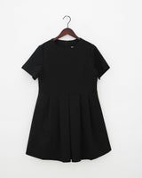 プリーツミニショートスリーブドレス / Pleats Mini Short Sleeve Dress (3color)