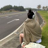 [BELLIDE MADE] Loose fit point embroidered hoodie