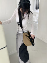 フェインレターリングシースルーリネンロングスリーブTシャツ