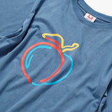 リラックスフィットピーチプリントTシャツ / RELAXED FIT PEACH PRINT T-SHIRT_BLUE