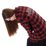 [UNISEX] Red Plaid Flannel Check Shirt (6655685427318)