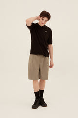 スモールチェリーポロニット／MAN SMALL CHERRY POLO KNIT [BLACK]