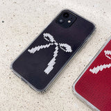 RIBBON KNIT HARD JELL CASE _BLACK