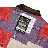 [UNISEX] `CUL` Reversible Leather and Paisley Bomber Jacket (Red) (6656427720822)