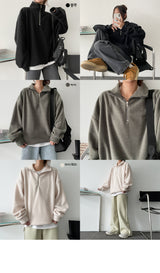 Lecce Cozy Fleece Half Zip-Up Sweatshirt
