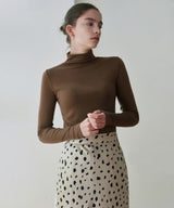 HIGH NECK SLIM TOP_BLACK