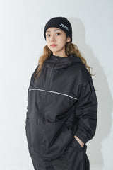 ラウンドラインフーデッドジャケット/BSR2223FWJK045 ROUND LINE HOODED JACKET BLACK