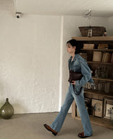 Lavender crop denim jacket (2 color) (6694661292150)