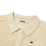 MONO CHERRY NET KNIT SHORT CARDIGAN [IVORY]