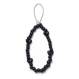 ペブルフォンストラップキーリング / BLACK PEBBLE PHONE STRAP KEY RING