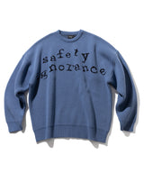 ウールニット / SAFETY LETTERING WOOL KNIT MWZNT001 (4614681624694)