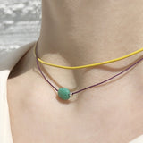 BASIC LEATHER Necklace (12color) (6655478825078)