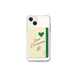 (Card storage case) 2. Love Conquers All phone case_Green