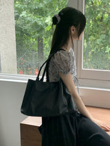 Senko Pleated Incision Leather Shoulder Bag