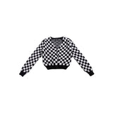 Black Checkers Cardigan (6623652708470)