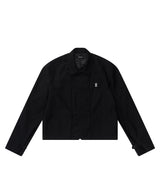 ヘムボタンクロップジャケット / Hem Button Crop Jacket (Black)