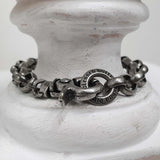 8mm O チェーン ブレスレット / [BLESSEDBULLET]8mm O chain bracelet_dark silver