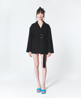 オーバサイズベルテットブレザー/Oversized Belted Blazer
