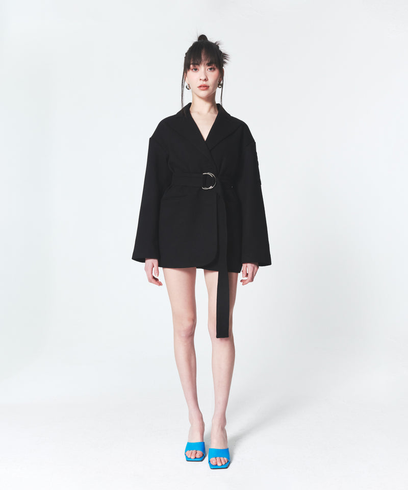 オーバサイズベルテットブレザー/Oversized Belted Blazer