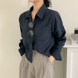 [6color] Basic pocket shirt & blouse