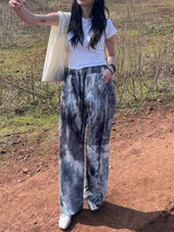 Silver dust pleats pants 