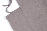 UNBALANCED WARMER CROP TOP (Dark Beige)