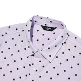 オーバーフィットドットプリントシャツ/OVERFIT DOT PRINT SHIRT-LILAC