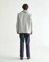 UNISEX HAIRY WOOL COAT JACKET M - BYRDEYE GRAY (6636064669814)
