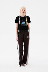 チェリーアーチロゴクロップTシャツ / CHERRY ARCH LOGO CROP T-SHIRT [BLACK]