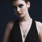 FAIRY CLAW HEART NECKLACE ( silver 925 ) (6618123370614)