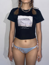 Domino crop t-shirt - Black
