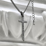 クラシック チェーン クロス ネックレス / [BLESSEDBULLET]classic chain cross necklace_vintage silver