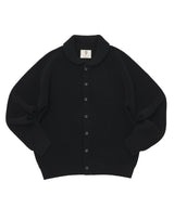 ROUND-COLLAR 7G KNIT CARDIGAN (Black) / ラウンドカラーニットカーディガン