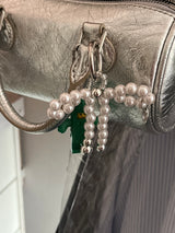 【MADE】 Ribbon keyring _ pearl