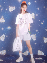 0 1 skateboard cat t-shirt - WHITE (6567585906806)