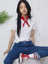 パッチクロップTシャツ/SM:]E PATCH CROP T-SHIRT WHITE (6586884587638)