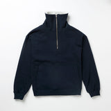 FLEECE COLLAR HALF ZIP CREW_navy (6640102834294)