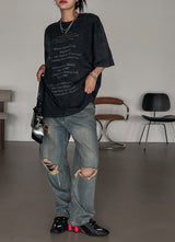 スリーブダイブ捺染半袖