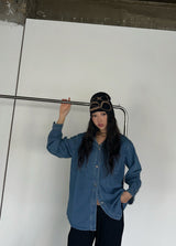 Bold denim loose fit shirt