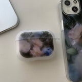 ブルー　レインフラワーエアポッズケース　マット